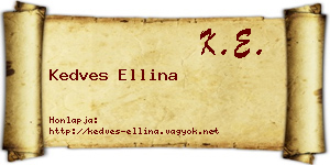 Kedves Ellina névjegykártya